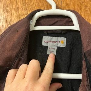 Women’s Carhartt fleece lined flannel medium purple